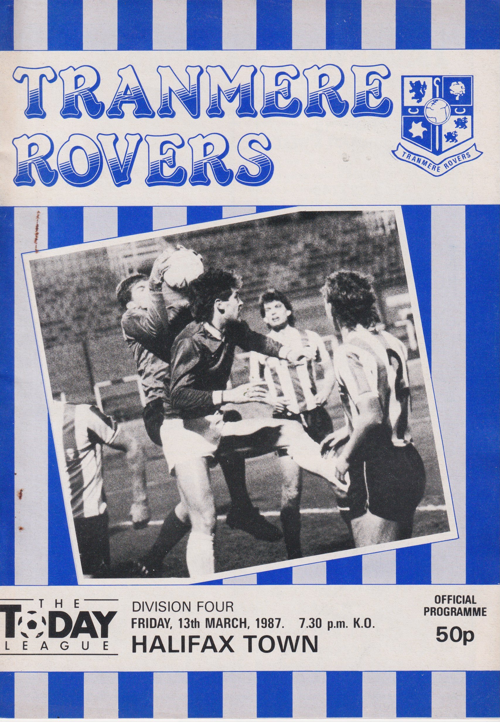 Tranmere Rovers v Halifax Town match programme